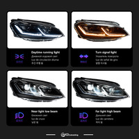 Ensemble de phares Golf 7 2013-2017, mise à niveau 12V 30W, phares à LED avec projecteurs, clignotants dynamiques et feux de jour