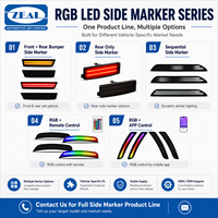 For Ford Mustang 2024-up Front Rear Parking Position Fender Turn Signal Lights LED RGB App Controlled Sequential 12V Wholesale