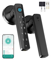 Système de sécurité intelligent pour la maison avec déverrouillage par empreinte digitale, machine à découper les clés, contrôle par application, poignée de porte intelligente pour intérieur