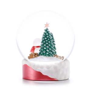 Globe à neige en polyrésine fait à la main, peint à la main, artificiel, mignon, amusant, fantaisie, carnaval, Noël, bonhomme de neige, thème traditionnel, objet de collection - Product Image 4