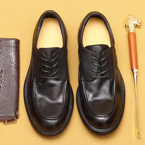 Zapatos de Vestir Oxford Vintage de Estilo Británico para Hombre, de Cuero Brillante con Grabado, Punta Cuadrada, que Aumentan la Estatura, Zapatos Formales para Boda - Product Image 3