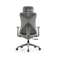 Chaise de bureau en maille JOHOOFURNITURE avec support lombaire, gris, fabriquée en Chine, chaise de bureau pour le personnel, haute qualité
