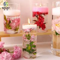 Bougies chauffe-plat personnalisées avec logo, pots en verre transparents, lanternes et pots de mariage, structure creuse pour la décoration