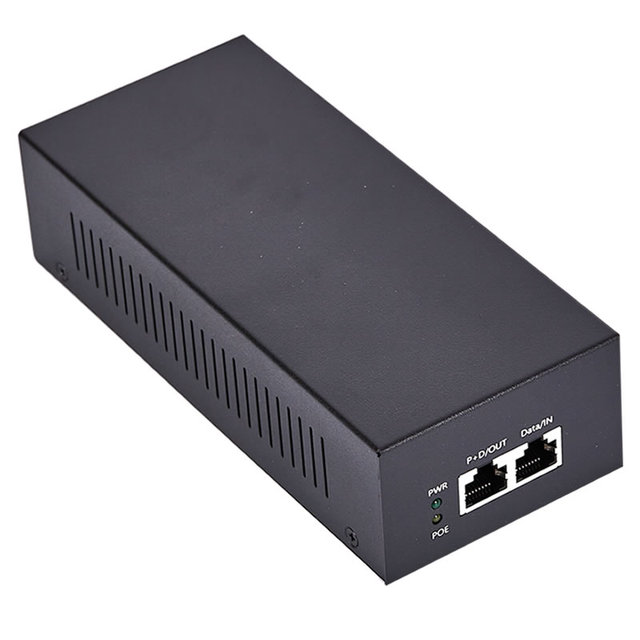 H-PSE90BT-10G Gigabit Poe+++ Managed Injector Adapter 52-57V 90W 30W/60W 1000Mbps/10000Mbps Converts North American CCTV Cable