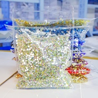 Pujiang Yantuo 14400 Strass en vrac en verre cristal AB à dos plat, non thermocollants, découpés, 1 sac, sans plomb
