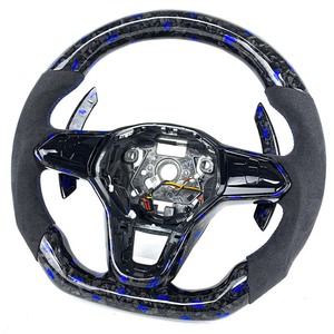 Volant Sport Amélioré en Fibre de Carbone Forgé pour <span class=keywords><strong>Golf</strong></span> <span class=keywords><strong>8</strong></span> MK8 GTI 2020 R GTE <span class=keywords><strong>GTD</strong></span> Jetta Passat CC - Product Image 2