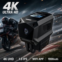 Caméra de tableau de bord 4K avec enregistreur vidéo IMX386, WiFi, écran IPS de 1,3 pouce, système Type C, batterie 1900 mAh, gyroscope, Time Lapse