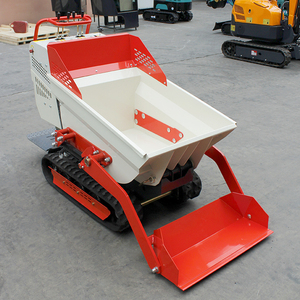 Mini-dumper autochargeur chenillé de fabrication chinoise, chargeur frontal, 800 kg, à essence, petit transporteur sur chenilles - Product Image 4