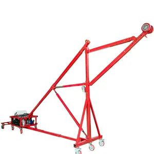 Customized Construction Roof Lifting Hoist Outdoor Rotation Mobile Jib Wire Rope Engine Customized Provided Mini Crane