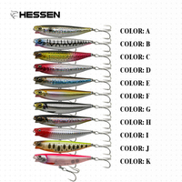 Leurre de pêche flottant pour la pêche en mer, 65mm 6g 85mm 10g, en matériaux synthétiques, avec hameçons, appât artificiel Hessen H53 Zander