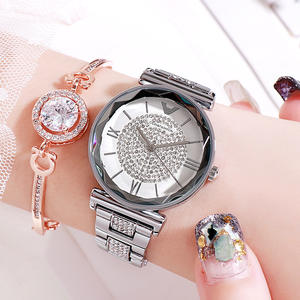 Reloj de Mujer de Lujo con Cristales Brillantes, Correa de Acero, Resistente al Agua, Cuarzo, Estilo Moderno para Navidad - Product Image 1