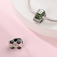 Reise-Stil Kreative Fahrrad-Kameratasche Perlenanhänger DIY Charms Schmuckherstellung Zubehör Armband Damen 925 Silber Schmuck Geschenk
