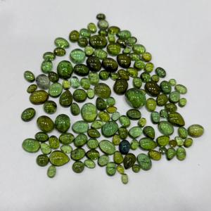 Buena calidad limpio interior turmalina verde Natural tamaño libre cabujón piedras sueltas para la venta al por mayor turmalina verde Natural - Product Image 5