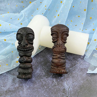 B-5076-1 Halloween Grimace visages Diable Résine Gâteau Silicone Plâtre savon Bougie Moule Aromathérapie pour 3D Moule