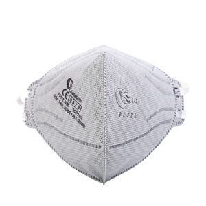 คลิปหนีบจมูกแบบปรับได้สำหรับกันฝุ่นหน้ากากแบบไม่มีวาล์วพับได้ทำจากถ่านกัมมันต์4ชั้นเป็นมิตรกับสิ่งแวดล้อม <span class=keywords><strong>FFP2</strong></span>แบบใช้แล้วทิ้ง - Product Image 5