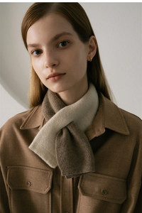 Elegante <span class=keywords><strong>Sciarpa</strong></span> Piccola in Misto Lana Lavorata a Maglia Multicolore Incrociata Calda Versatile Leggera <span class=keywords><strong>per</strong></span> Donne Ragazze Studentesse - Product Image 3