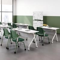 Chaise de bureau exécutive pliable de style moderne avec roulettes silencieuses, chaise de conférence, chaise d'école, chaise d'appartement