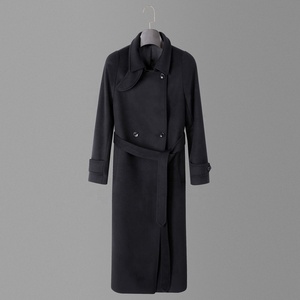 Mới Phổ Biến Tối Giản Phong Cách Nổ Phụ Nữ Của Màu Đen Dài Áo Khoác Áo Khoác Cho Sự Ấm Áp Và Windproof - Product Image 1