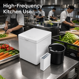 Composteur de déchets alimentaires domestique sans installation, 2,5 L, électrique, en acier inoxydable, machine à compostage de cuisine, plug-and-play, automatique - Product Image 2
