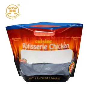 دجاج مشوي حقيبة الدجاج حقائب بلاستيكية مع نافذة الوقوف الحقيبة