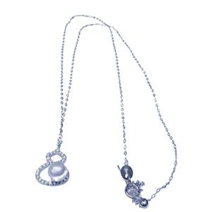 Collier de luxe haut de gamme pour femme Zhuji avec pendentif et breloques en perle naturelle de gourde Aurora sans défaut de 6-7 mm et en argent pur - Product Image 5