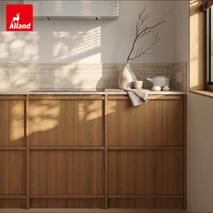 Aparador Alland Japan Wabi Sabi, Nuevo, Natural, Delgado, de Madera de Roble <span class=keywords><strong>Blanco</strong></span> Americano, <span class=keywords><strong>Mueble</strong></span> de Cocina Japandi con Isla de Mármol - Product Image 4