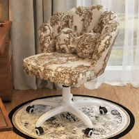 Chaise de bureau pivotante moderne de designer pour la maison, chaise de bureau pour hôtel, chaise de coiffeuse et de maquillage, chaise de salle à manger