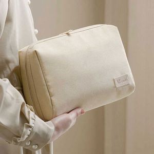 Recycled RPET Linen <b>Makeup</b> Cosmetic Bag Eco Friendly Organic Cotton Canvas Zipper Custom Printed Cotton Cosmetic Bag - Product Image 2