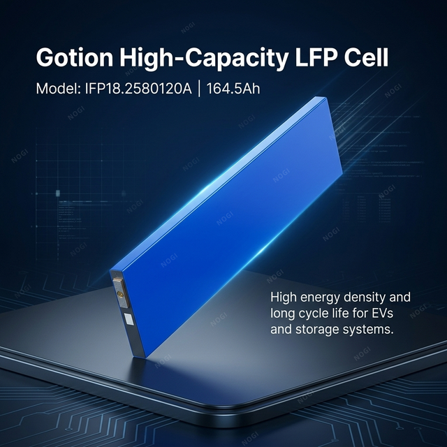 Gotion 164.5Ah 3.2V LiFePO4 Ultra-Thin Blade Battery Cell High Energy Density Long Life 2500-Cycle LT-164T for EV