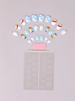 Fengshangmei – Faux ongles courts français en gros, colle pré-appliquée, usage professionnel en salon, couverture complète, pointes d'ongles artificielles en ABS pour doigts