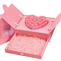 Boîte à fleurs éternelles en forme de lettre en carton, emballage cadeau pour gâteau d'anniversaire, boîte cadeau pour la Saint-Valentin, présentoir pour fleuriste, boîte en papier