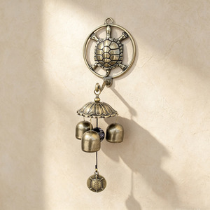 Carillon à vent vintage en bronze, son agréable, cloche en métal rétro, ornement suspendu pour la décoration de la maison - Product Image 5
