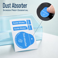 Autocollants absorbants de poussière en papier adhésif, faciles à décoller, pour le nettoyage des écrans de téléphones portables, forme rectangulaire 45x60mm