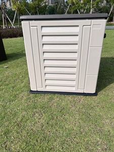 Armoire de rangement extérieure en HDPE, verrouillable, double <span class=keywords><strong>porte</strong></span>, pour jardin, patio, cour, facile à assembler, 120 gallons, organisation des outils et équipements - Product Image 4