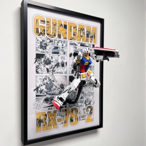 Modelo de estudio Original Gundam marco de fotos de Metal soporte de montaje en pared para colgar Manga Gundam modelo Shadow Box solamente - Product Image 3