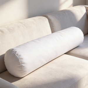 Almohada cilíndrica multifuncional de lujo con soporte para la espalda, cojín de plumas para abrazar y dormir, funda 100% algodón, esponjosa - Product Image 2