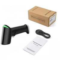 Scanner de codes à barres Bluetooth portable sans fil 1D et 2D avec support Scanner à main Pistolet de numérisation rechargeable sans fil 3-en-1 pour l'inventaire