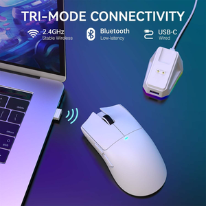 <span class=keywords><strong>Mouse</strong></span> <span class=keywords><strong>da</strong></span> Gaming Wireless RGB Attack Shark X11 100% Originale con Dock di Ricarica, Leggero 22K DPI PAW3311 Tri-Mode per E-sports - Product Image 3