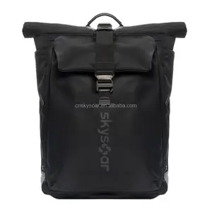 制造商时尚黑人男子学生电脑包携带滚顶尼龙耐用办公旅行15英寸笔记本背包
