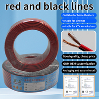 Hersteller Großhandel LED-Mikrofon-Lautsprecher Heimkino-Audiokabel RVB Rot Schwarz CCA Doppelkern-Weichkabel Stromkabel 2*0,5mm
