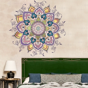 Calcomanía Decorativa de Pared con Diseño Geométrico Islámico, Patrón Tradicional de Mandala con Arabescos, Decoración Autoadhesiva para Celebraciones de Ramadán y Eid - Product Image 2