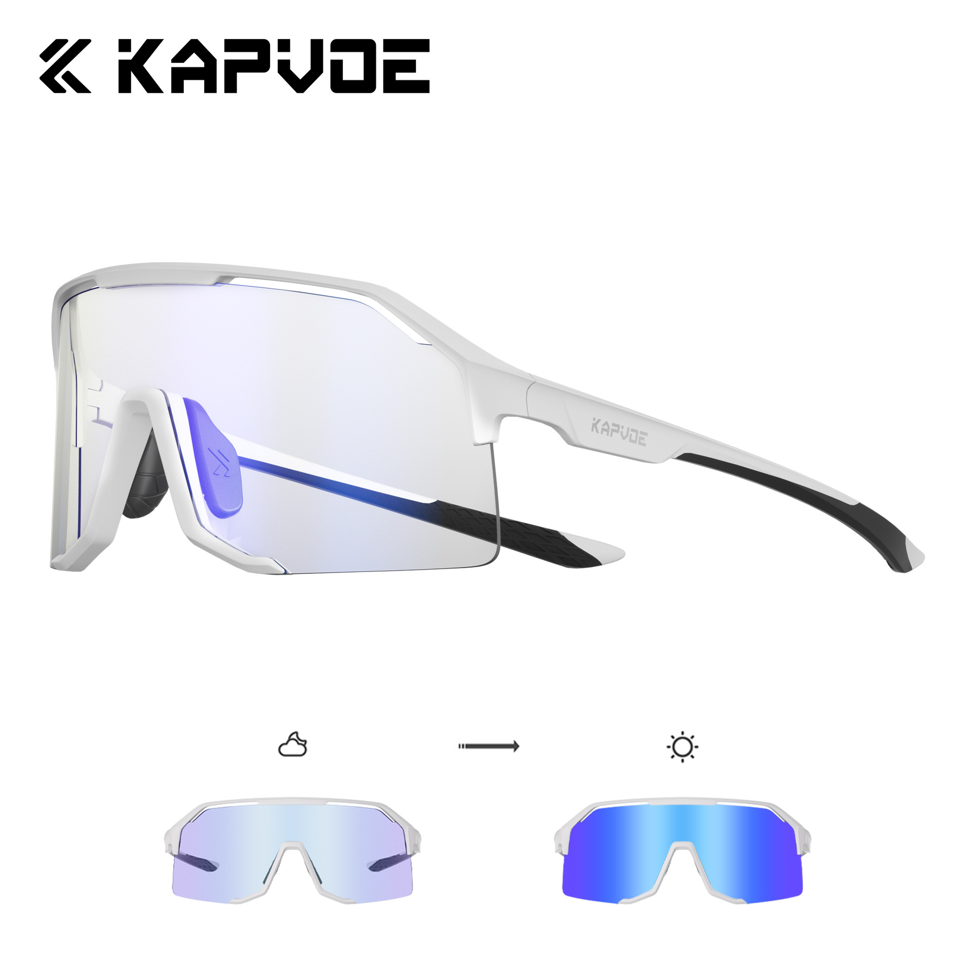 Bright white frame turns transparent, blue-day/night