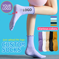 Vente en gros personnalisée, chaussettes de Pilates, chaussettes de yoga, chaussettes de sport, sur mesure basées sur des images
