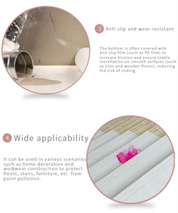 <span class=keywords><strong>Floorliner</strong></span> 160g 180g Imperméable 100% Polyester Abdeckvlies avec Film Adhésif Logo Feutre de Protection pour Peintre Rouleau de Protection de Sol - Product Image 3