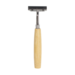 Kit de Afeitado de Viaje para Hotel, Maquinilla de Afeitar Facial de Madera de Bambú y Acero Inoxidable para Hombres - Product Image 5