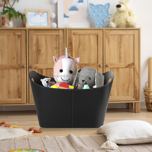 ตะกร้าเก็บของคุณภาพสูงทำจากหนัง PU และไม้ สำหรับใส่ฟืน - Product Image 4
