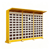 Casier intelligent de livraison de repas à emporter, double face, sans contact, avec fonction de désinfection, de stockage et de maintien au chaud