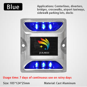 एल्यूमिनियम सौर रोड स्टड लाइट आउटडोर वाटरप्रूफ एलईडी रोड दो तरफा चेतावनी लाइट रिफ्लेक्टिव कास्ट एल्यूमीनियम 6 सौर रोड स्टड - Product Image 5