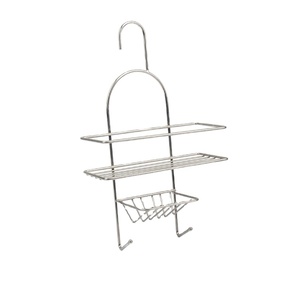 Scaffale per bagno antico senza perforazione scaffale per bagno scaffale per bagno cromato <span class=keywords><strong>con</strong></span> <span class=keywords><strong>ganci</strong></span> - Product Image 1