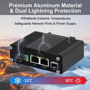 สวิตช์ PoE อุตสาหกรรมแบบ USB-C PD พร้อมการชาร์จเร็ว 60W, พอร์ต SFP <span class=keywords><strong>1</strong></span> ช่อง + RJ45 2 ช่อง, จ่ายไฟผ่านอีเธอร์เน็ต, -20 ° ซีถึง 50 ° C - Product Image 3